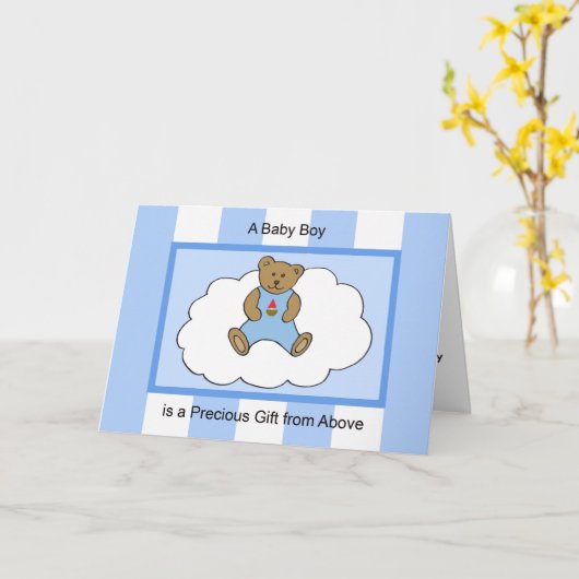 Baby Boy Congratulations Card — Wertvolles Geschen Karte (Gelbe Blume)