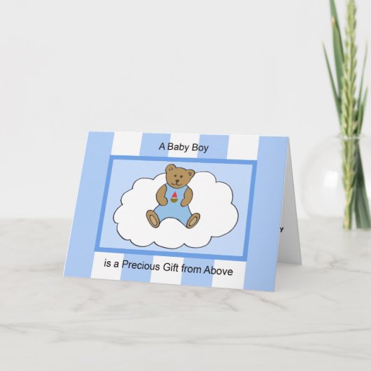 Baby Boy Congratulations Card — Wertvolles Geschen Karte (Vorderseite)