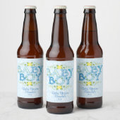 Baby Boy, Country Floral Baby Dusche Bierflaschenetikett (Flaschen)