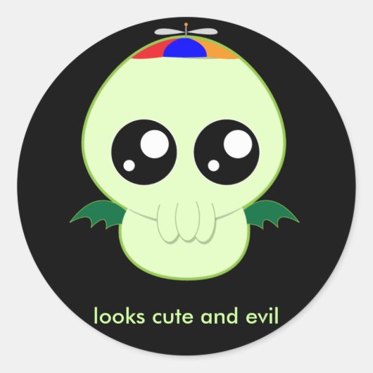 Baby Boy Cthulhu Runder Aufkleber (Vorderseite)