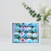 Baby Boy Cupcakes Postkarte (Stehend Vorderseite)