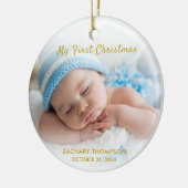 Baby Boy Custom mein erstes Weihnachtsgeschenk Keramik Ornament (Links)
