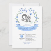 Baby Boy Cute squirrel babyshower Einladung (Vorderseite)
