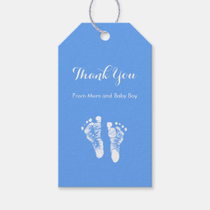 Baby Boy Danke Niedliche Blue Newborn Footprints Geschenkanhänger