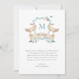 Baby Boy Danky Card Dankeskarte