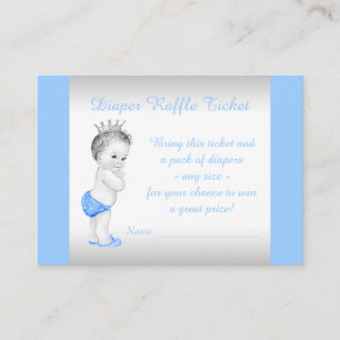 Baby Boy Diaper Raffle Ticket Begleitkarte