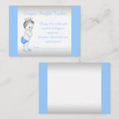 Baby Boy Diaper Raffle Ticket Begleitkarte (Vorne/Hinten)