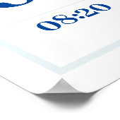 Baby Boy Dinosaur Personalisierte Geburtsankündigu Poster (Ecke)