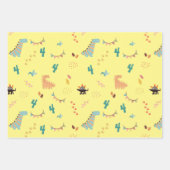 Baby Boy Dinosaurier Personalisiert Name & Alter G Geschenkpapier Set (Vorderseite 2)