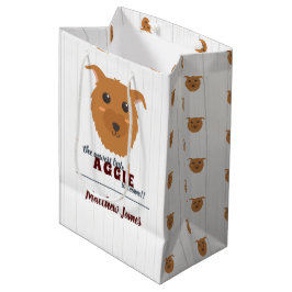 Baby Boy Dog Maroon Babydusche Mittlere Geschenktüte