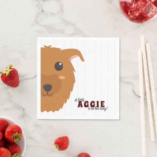 Baby Boy Dog Maroon Babydusche Serviette (Beispiel)