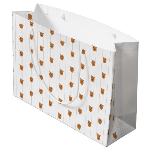 Baby Boy Dog Maroon Große Geschenktüte (Rückseite Schrägansicht)