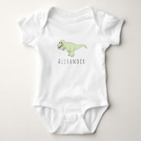 Baby Boy Doodle T-Rex Dinosaur mit Name
