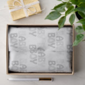 Baby Boy Dotty Letters Gray Seidenpapier (Geschenk)