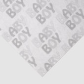 Baby Boy Dotty Letters Gray Seidenpapier (Ausschnitt)