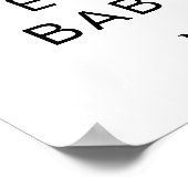 Baby Boy Dusche Blue Feet Begrüßungszeichen Poster (Ecke)