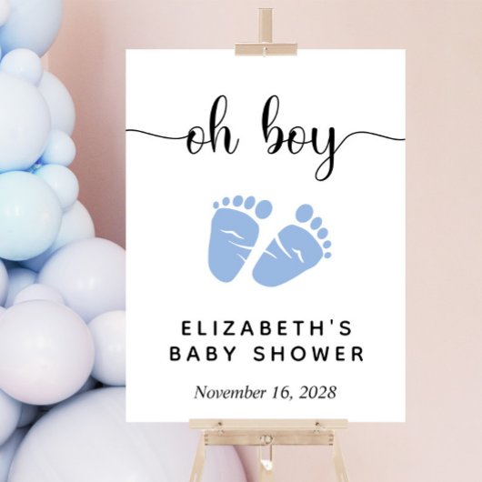 Baby Boy Dusche Blue Feet Empfang Acrylschild