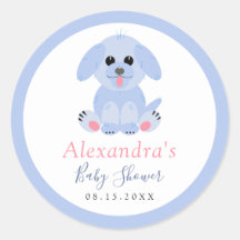 Baby Boy Dusche Blue Puppy Personalisiert