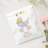 Baby Boy Dusche Blue Retro Carriage Geschenktütchen (Versiegelt)
