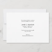 Baby Boy Dusche Custom Danke Birth (Rückseite)