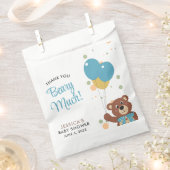 Baby Boy Dusche Danke Beary Much Blue Balloons Geschenktütchen (Ausgeschnitten)