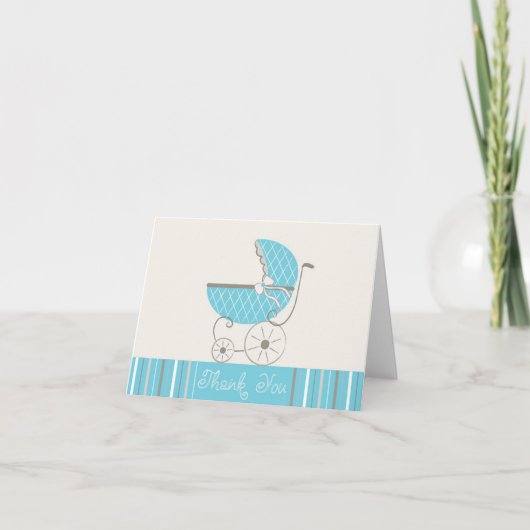 Baby Boy Dusche Danke Karte (Vorderseite)