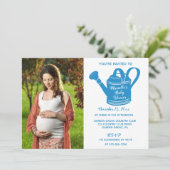 Baby Boy Dusche Foto Wasserkocher Einladung (Stehend Vorderseite)