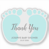 Baby Boy Dusche Gastgeschenk Vielen Dank Aufkleber (Vorderseite)