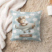 Baby Boy Dusche Geschenk Idee Teddy Bären Pilot Ki Kissen (Decke)