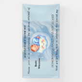 Baby Boy Dusche laden Mondlicht Sterne Wasserfarbe Banner (Vertikal)