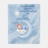 Baby Boy Dusche laden Mondlicht Sterne Wasserfarbe Fleecedecke (Vorderseite)