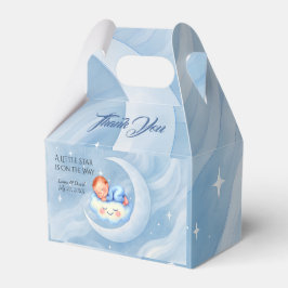 Baby Boy Dusche laden Mondlicht Sterne Wasserfarbe Geschenkschachtel
