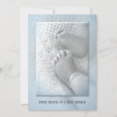 Baby Boy Dusche mit Babyfütterung Einladung (Vorderseite)