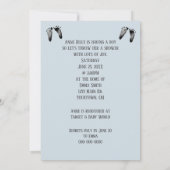 Baby Boy Dusche mit Babyfütterung Einladung (Rückseite)