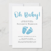 Baby Boy Dusche mit Virtual Option Blue Einladung (Vorderseite)