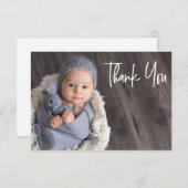 Baby Boy Dusche Niedlich Custom Modern Dankeskarte (Vorne/Hinten)