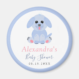 Baby Boy Dusche Personalisiert Puppy Blue Magnet