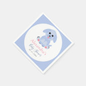 Baby Boy Dusche Personalisiert Puppy Blue Serviette (Ecke)