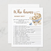 Baby Boy Dusche Schätzung wie viele Teddy Bären (Vorne/Hinten)