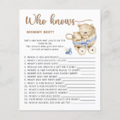 Baby Boy Dusche Schätzung wie viele Teddy Bären (Vorderseite)