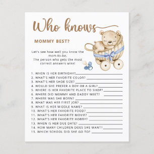 Baby Boy Dusche Schätzung wie viele Teddy Bären