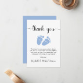 Baby Boy Dusche Vielen Dank Mitteilungskarte (Vorderseite/Rückseite Beispiel)