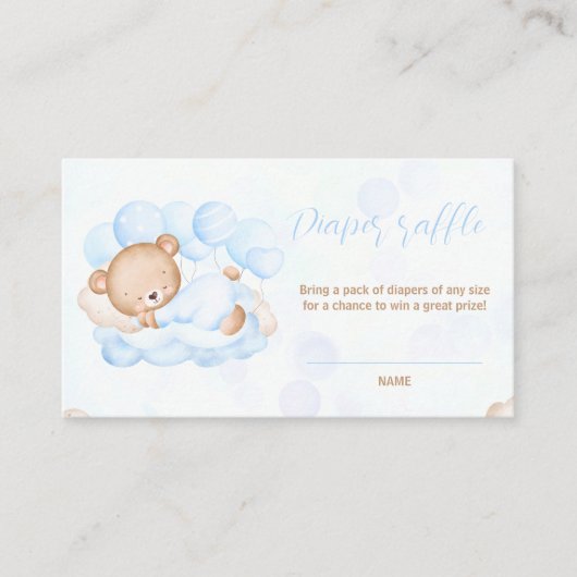 Baby Boy Dusche Windelwaschkarte abwarten Begleitkarte (Vorderseite)