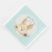 Baby Boy Dusche Woodland Animal Ferns Bunny Rabbit Serviette (Ecke)