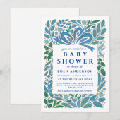 Baby Boy Duschgeschenk Einladung (Vorne/Hinten)