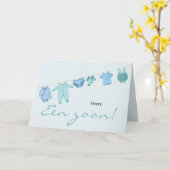 Baby Boy Dutch gratuliert Karte (Gelbe Blume)