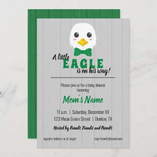 Baby Boy Eagle Green Baby Dusche Einladung