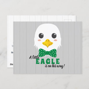 Baby Boy Eagle Green Baby Dusche Einladung Postkarte
