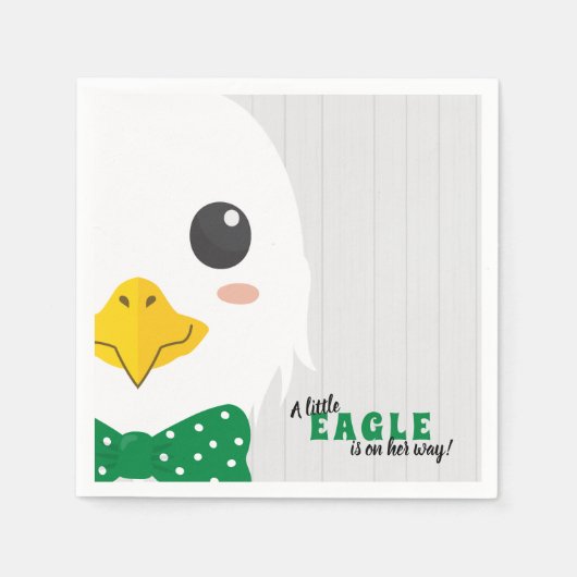 Baby Boy Eagle Green Baby Dusche Napkins Serviette (Vorderseite)