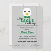 Baby Boy Eagle Green Baby Shower Invitation Einladung (Vorderseite)